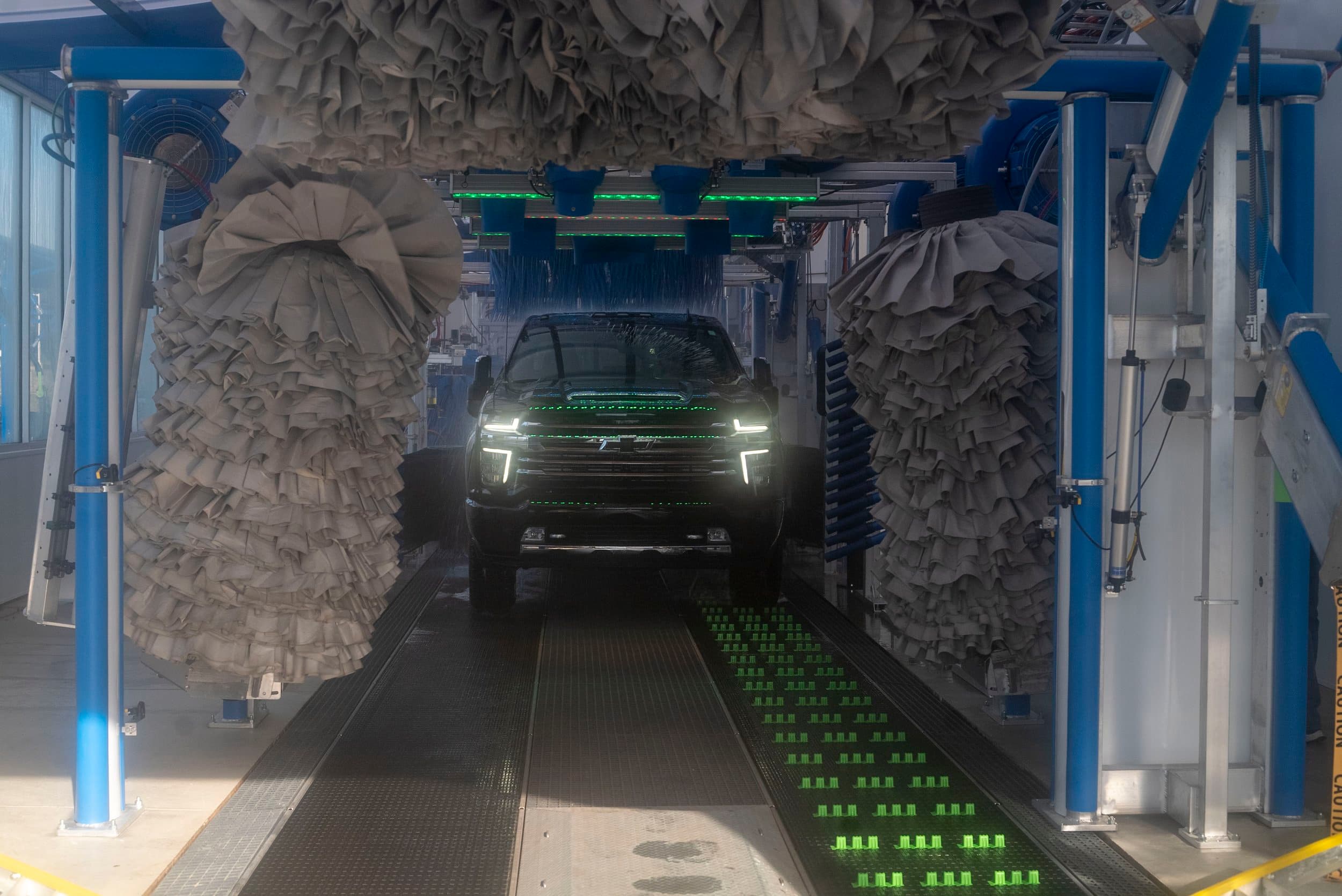Inside the Turbo Wash tunnel
